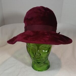 Vintage Yves Saint Laurent Rich Burgundy Women's Hat